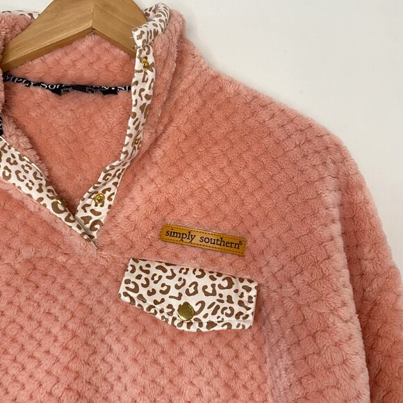 Simply Southern Sherpa Pullover | Medium |‎ Cozy & Warm Cozycore Pastel - Picture 4 of 9